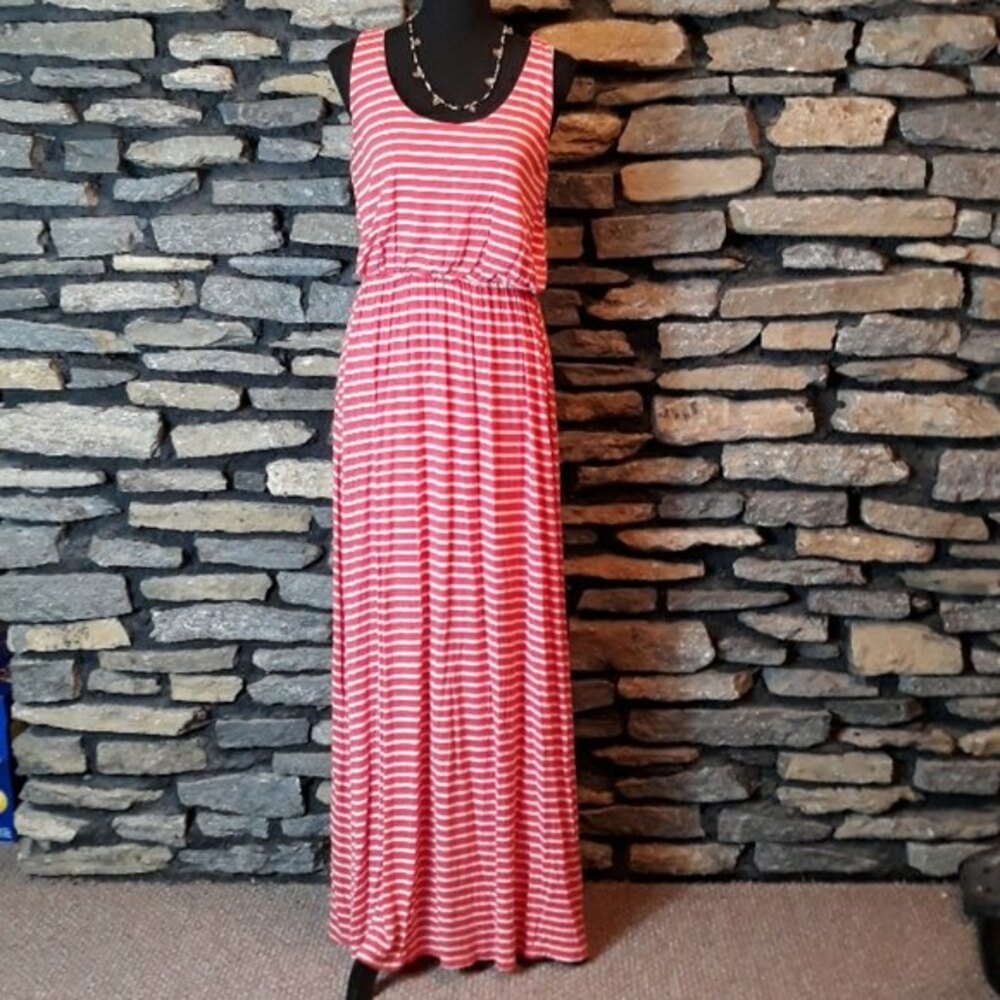 Nymphe womens stripe maxi beach summer dress sz medium